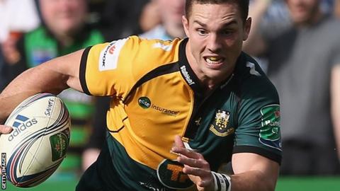 George North in action for Northampton