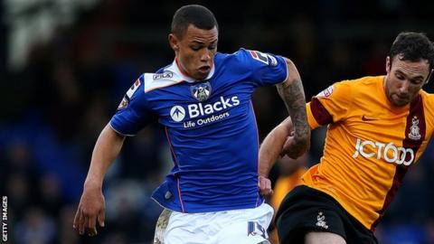 Oldham striker Jonson Clarke-Harris