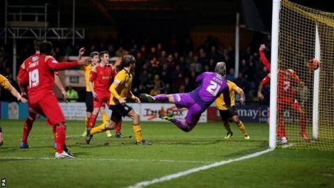 Cambridge United 2 1 Bury Bbc Sport