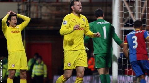 Cardiff City's Peter Whittingham and Jordon Mutch