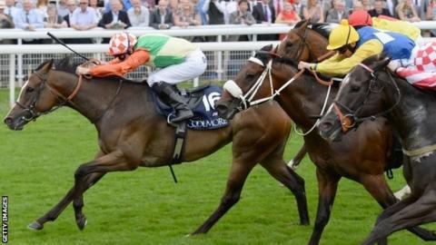 Jwala winning the Nunthorpe Stakes in August