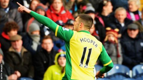 Gary Hooper scored for Norwich City against West Brom