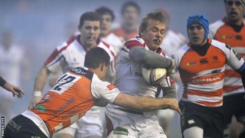Luke Marshall in action for Ulster against Treviso