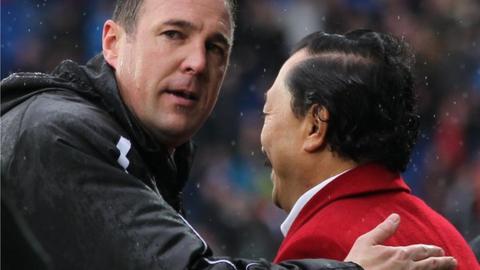 Malky Mackay and Vincent Tan