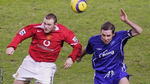 Wayne Rooney and David Weir