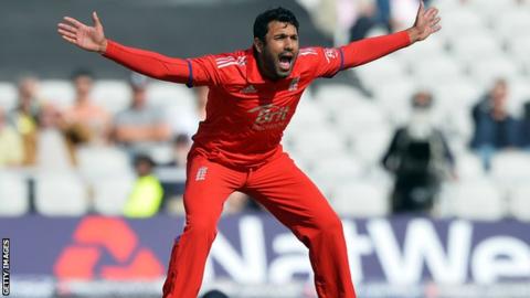 England's Ravi Bopara appeals