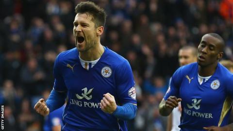 Leicester City striker David Nugent scores the only goal against Reading
