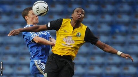 Blackburn Rovers striker Curtis Haley (right)