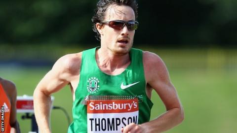 Chris Thompson during the Mens 5000m at the IAAF Diamond League in Birmingham