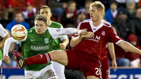 Hibernian lost 1-0 at Pittodrie