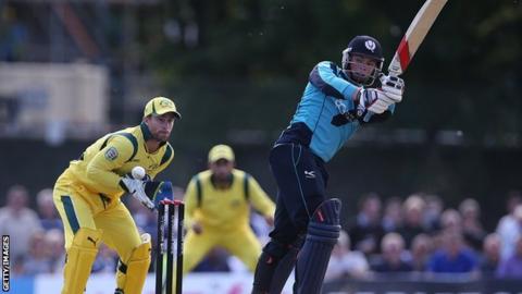 Calum MacLeod hit a century in Scotland's 53-run win over UAE in their World Cup qualifier