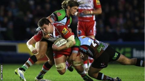 Elliott Stooke in action for Gloucester