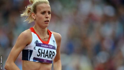 Lynsey Sharp running at the London Olympics
