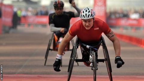 David Weir in the London Marathon