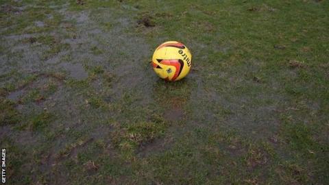 Waterlogged pitch