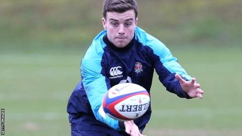 George Ford in England training at Pennyhill Park