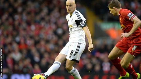 Swansea midfielder Jonjo Shelvey