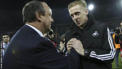 Rafa Benitez and Garry Monk
