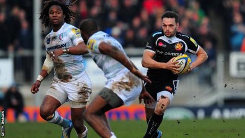 Phil Dollman scores the first try against London Irish.