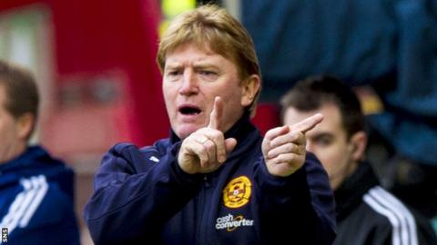 Stuart McCall watches Motherwell beat Hearts 4-1.
