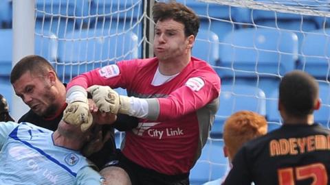 Coventry City keeper Joe Murphy