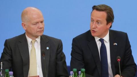 William Hague and David Cameron