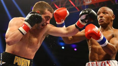 Lee Purdy in action against Devon Alexander