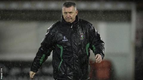 Glentoran manager Eddie Patterson
