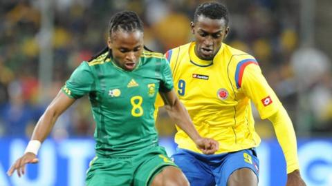 South Africa v Colombia friendly in 2010
