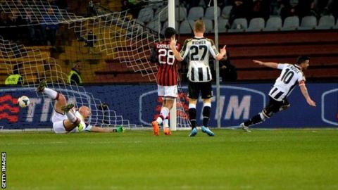 Antonio Di Natale scores