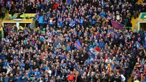 7800 Inverness fans were at Celtic Park for the penalty shoot-out defeat to Aberdeen