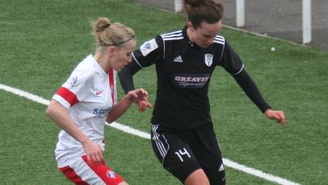 Glasgow City's Cheryl McCulloch in action against Spartans