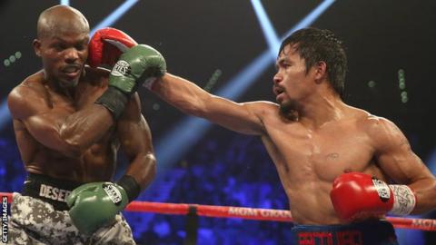 Timothy Bradley and Manny Pacquiao