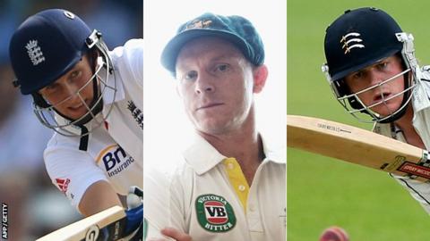 Joe Root, Chris Rodgers, Sam Robson