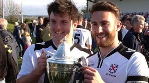 St Austell celebrate their cup triumph