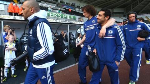 Members of the Chelsea squad
