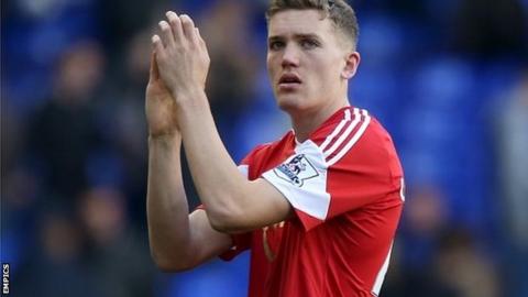 Southampton striker Sam Gallagher