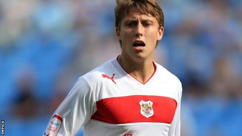 Luke Freeman playing for Stevenage.