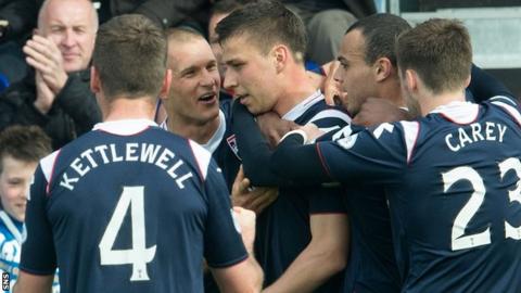 Ross County players celebrating