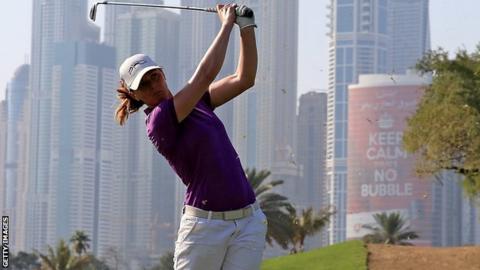 Vikki Laing was one shot off the lead on Saturday evening