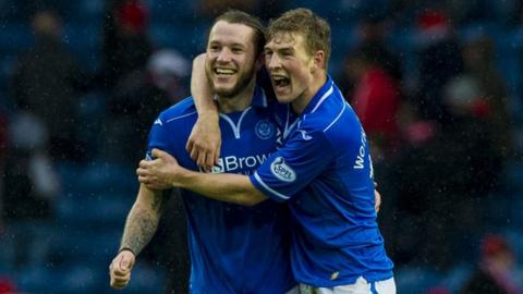 St Johnstone players Stevie May and David Wotherspoon