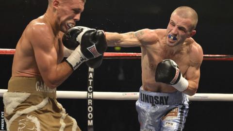 Martin Lindsay loses a British and Commonwealth featherweight title fight