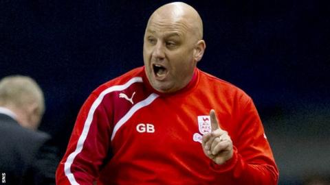 Airdrieonians manager Gary Bollan