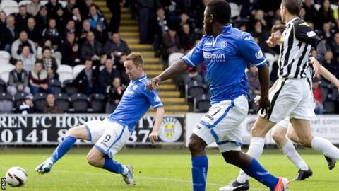 St Johnstone's Steven MacLean nets against St Mirren