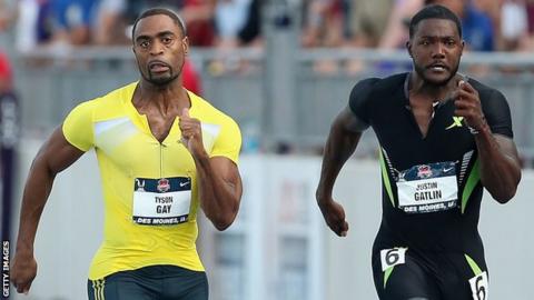 Tyson Gay and Justin Gatlin