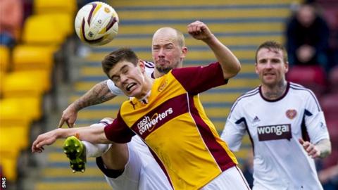 Jack Leitch in action for Motherwell against Hearts