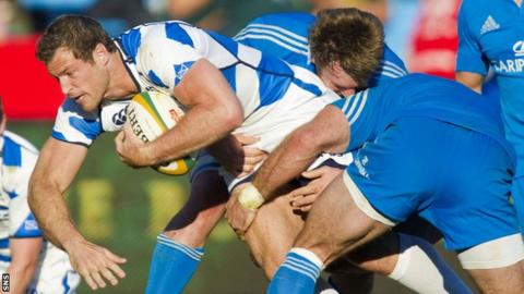 Tim Visser in action for Scotland against Italy