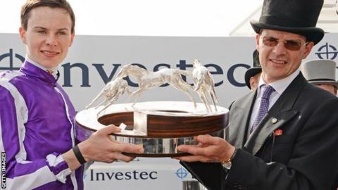 Aidan O'Brien with son Joseph