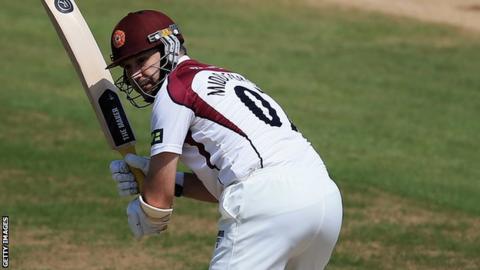 James Middlebrook scores runs for Northants