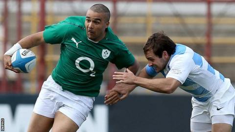 Simon Zebo helped Ireland achieve their first ever Test victory in Argentina